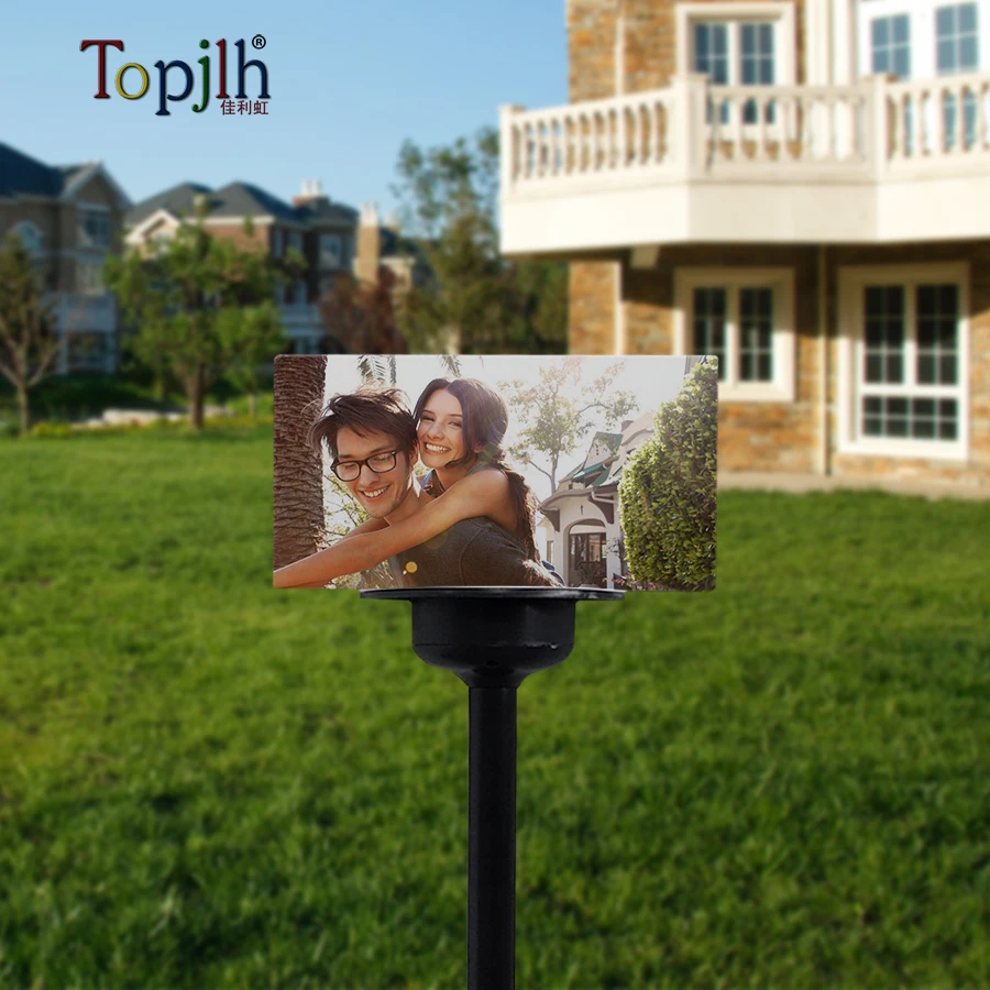 Customized Memorial Cemetery Decoration Lamp Solar Energy Sublimation Acrylic Light Lawn Lamp