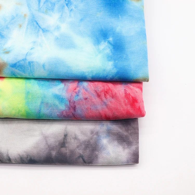 Fabric online Custom tie dye super soft 100 polyester fleece velvet fabrics for clothes