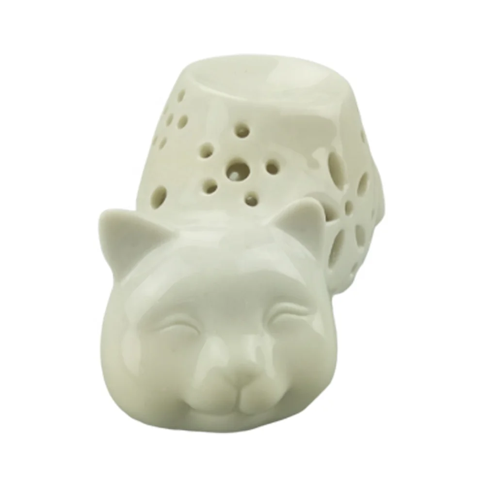 Cat shaped ceramic incesen burner, night lamp, candle warmer