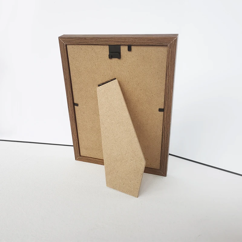 Nordic Style 5x7 Handmade Natural Dark Brown Wood MDF Photo Frame