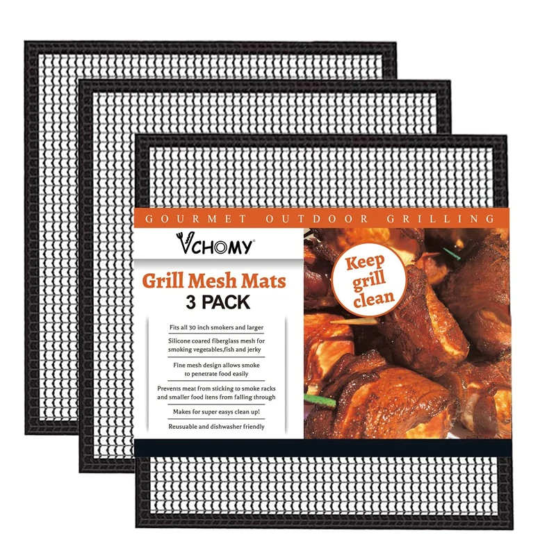 Hot Sell Easy To Clean  BBQ Tools Heat Resistant  PTFE Non-stick BBQ Grill Mesh Mat