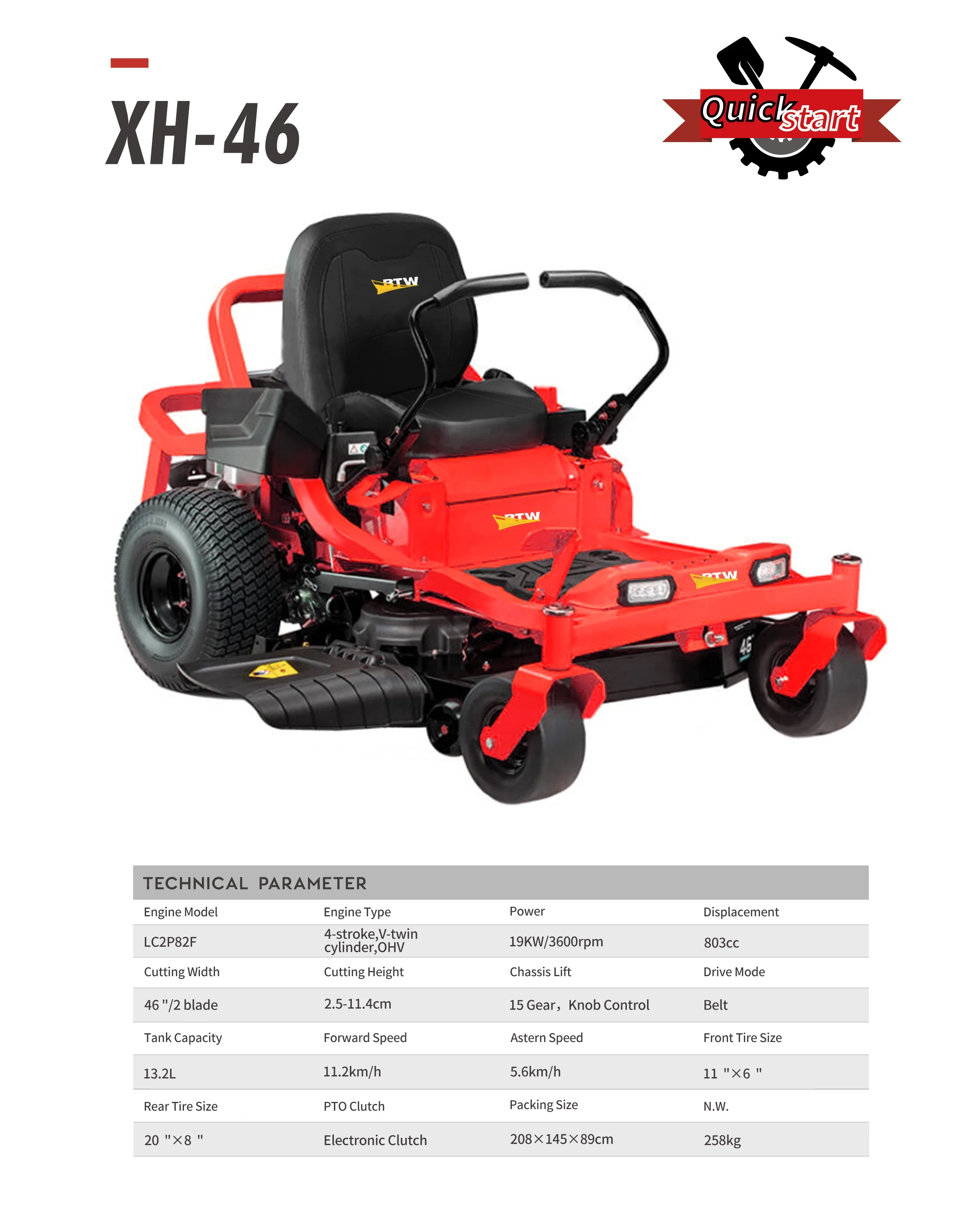 B&S engine Riding  lawn tractor  Petrol Weed Car Zero Turn Ride-on Mower 48 Inch Gasoline riding mower