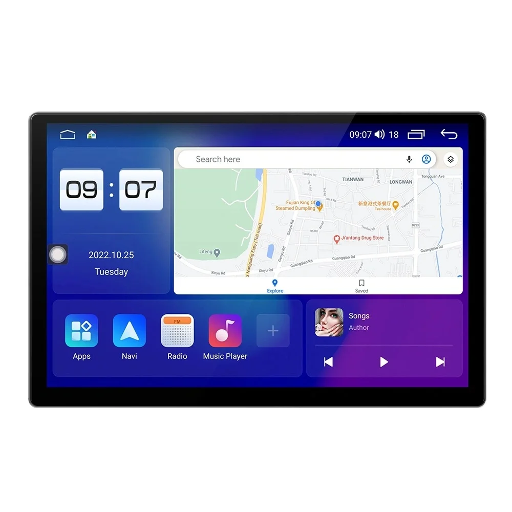 Universal 13 Inch Car stereo Touch screen Radio Android Car Multimedia Player  CarPlay 2K QLED screen  Car Radio