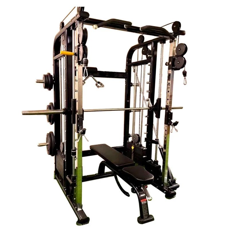 Best hot Selling Three in One Multi Functional Smith Trainer with Cable Crossover &Rack with 80kg*2 Weight Stack XRN1001 machine