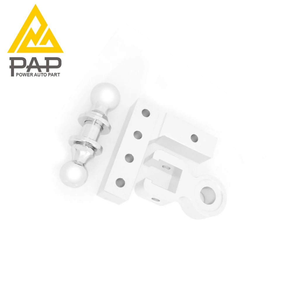Manufacturer Direct Selling Silver Stainless Steel Boat Trailer Parts Dual Ball Adjustable Drop Hitch Ball Mount