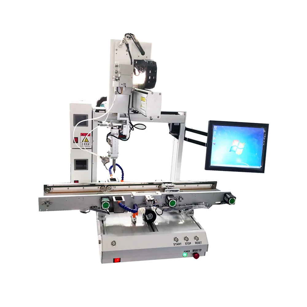 Automatic production line ccd camera system soldering robot with line with CE