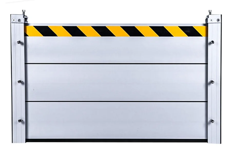 Removable aluminum flood barrier panel plank board for gate door home flood control prevention