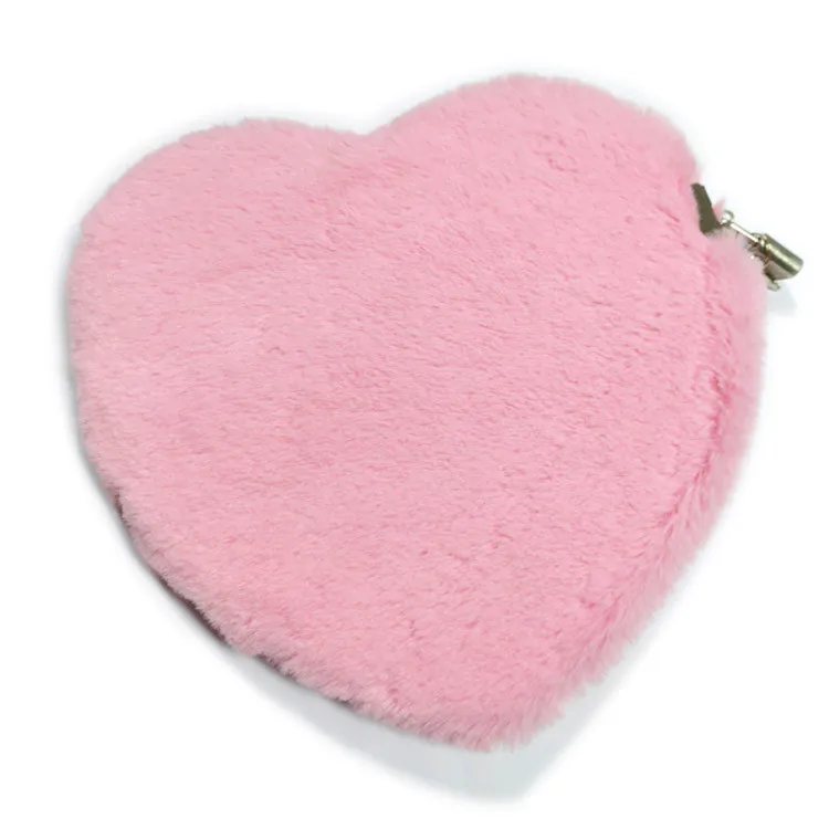 furry heart cover  notebook with lock Leave the book