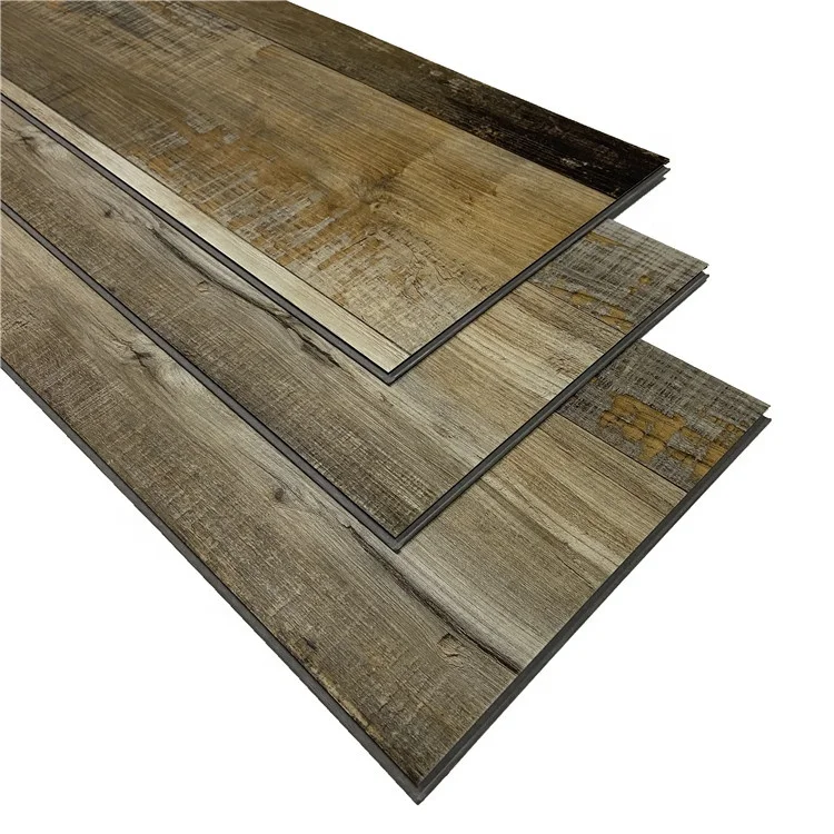 Pvc grey parquet stone look luxury vinyl plank flooring not vinyl cork backed lvt click flooring for hotel