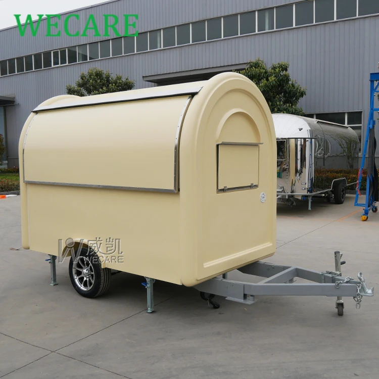 Wecare street camping mobile kitchen fast mini ice cream hot dog coffee bar cart with grill/wheels food trailer vendor food cart