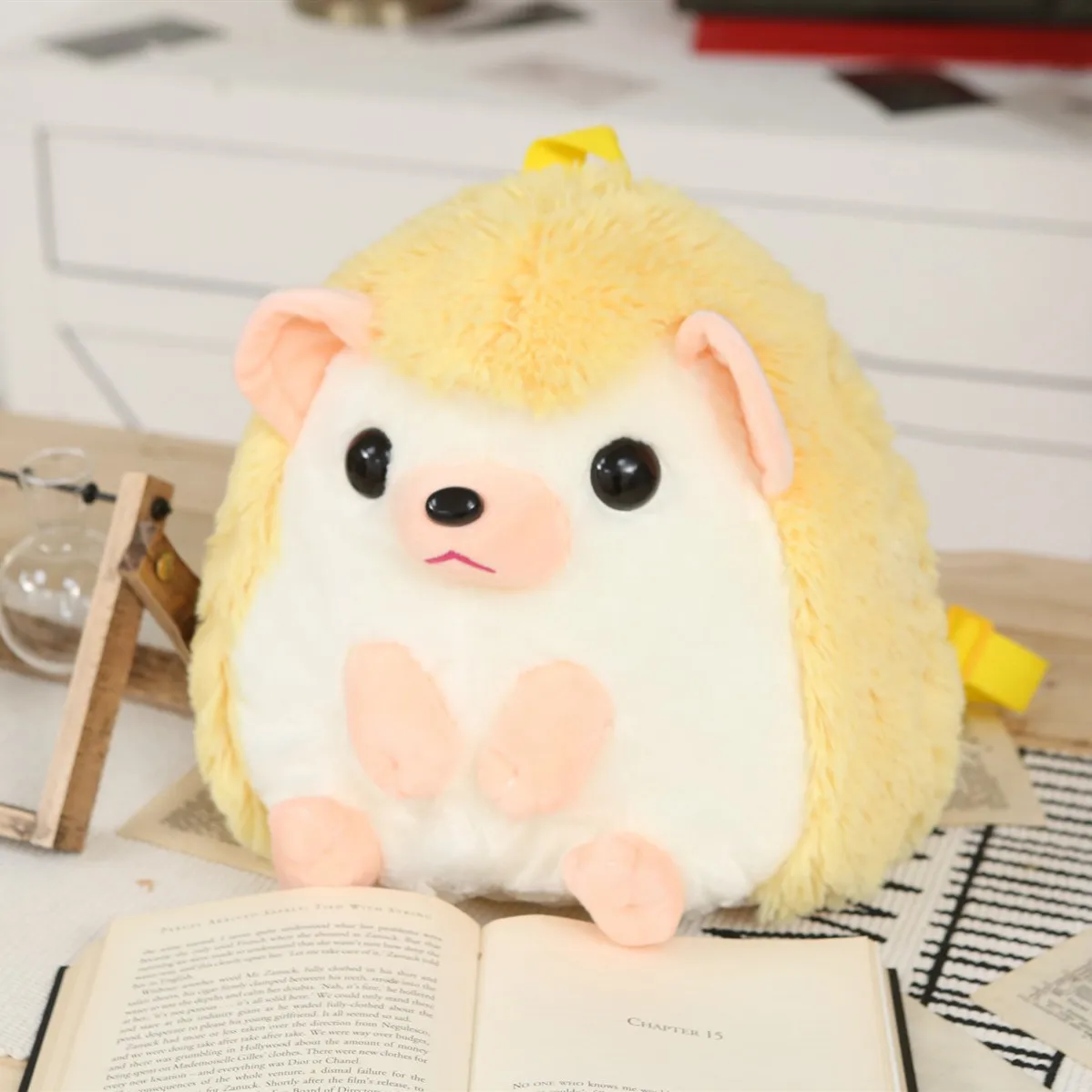 Factory Supply Boutique Custom Made Plush schoolbag Creative Small Hedgehog Stuffed Plush Animals schoolbag For Kids