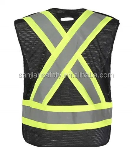 Yellow High visibility walking reflective safety vest