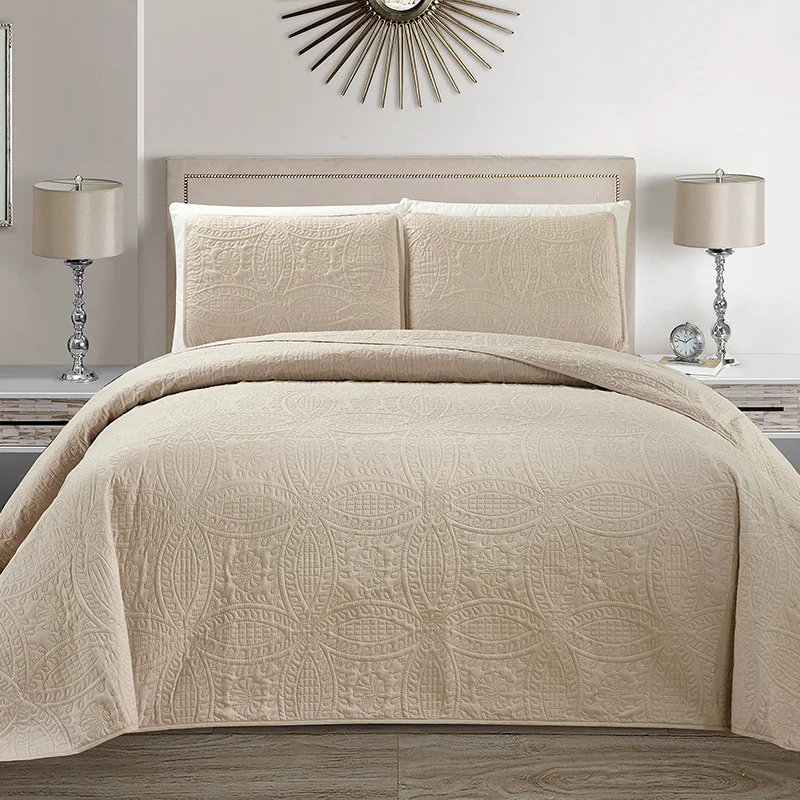 Aoyatex Lightweight Soft Bedspread Coverlet Basket Weave Quilted Blanket