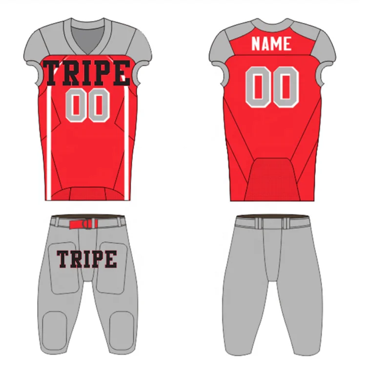 Custom Team American Football Wear Wholesale Sublimation American Football Uniform Set