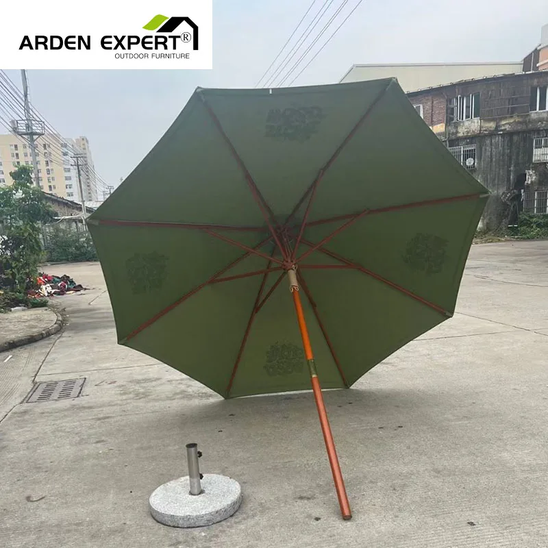 Nordic style nature umbrella Sun Shade With Wheels Parasol Coastal Sunshade Beach Umbrella Beach Umbrella With Pizza Shape Base