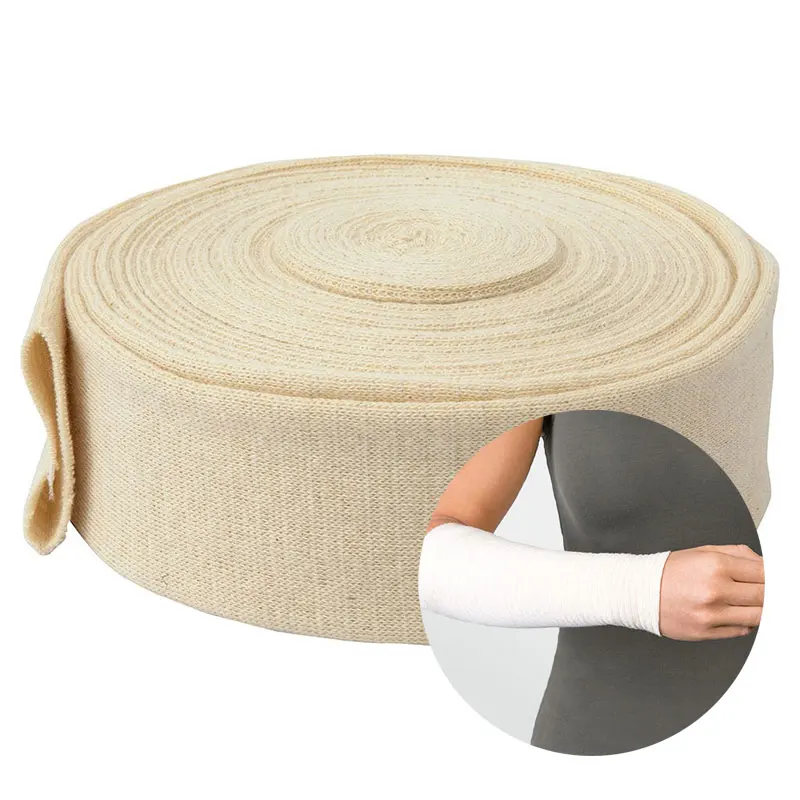 Medical Sports Rubber String 100%cotton Tubular Support Stockinette Tubular Bandage