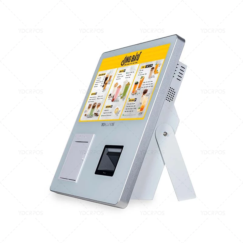 New Arrival 15.6 Inch Desktop Order Kiosk With Pos System Machines Pay Self Service Checkout Paymentl