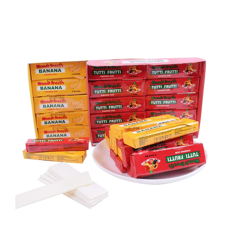 
5 Pieces Chewing Gum In Custom Packing Way Factory Direct Sale 