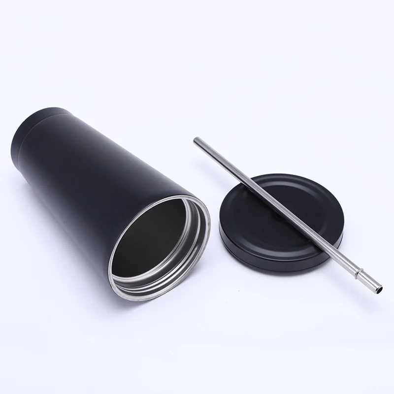 Hot sale 500/750ml Insulation Thermos  coffee Mug Double Wall  Stainless Steel  Milk tea Boba Tumbler with Lid and Straw