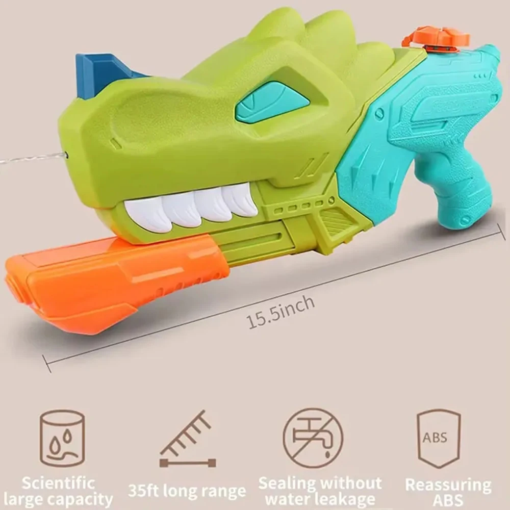 Dinosaur Water Gun Plastic Toy Kids Shooting Battle Water Gun With Ultra Large Capacity Children Summer Toy Water Game