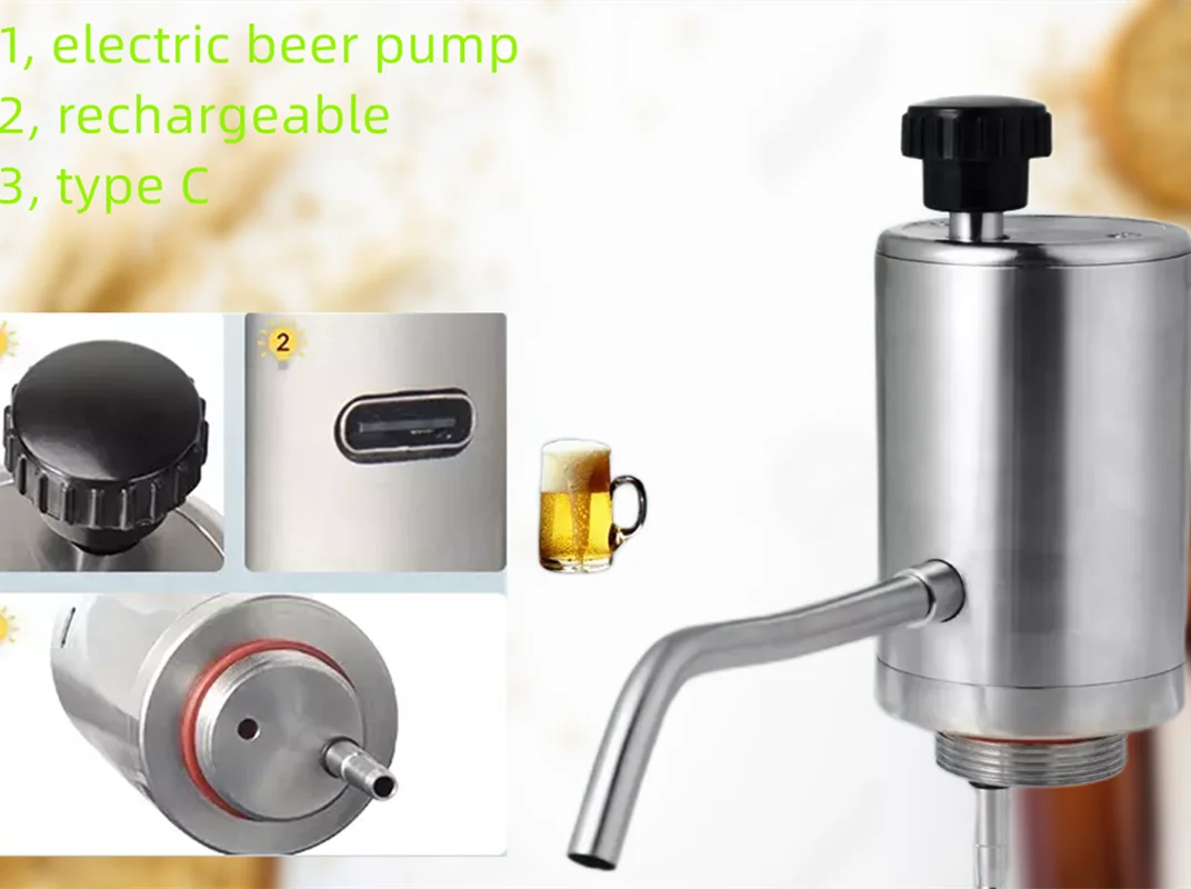 Electric Dispenser Tap High Quality Stainless Steel Pressurized Electric Portable Beer Dispenser Tap for sale