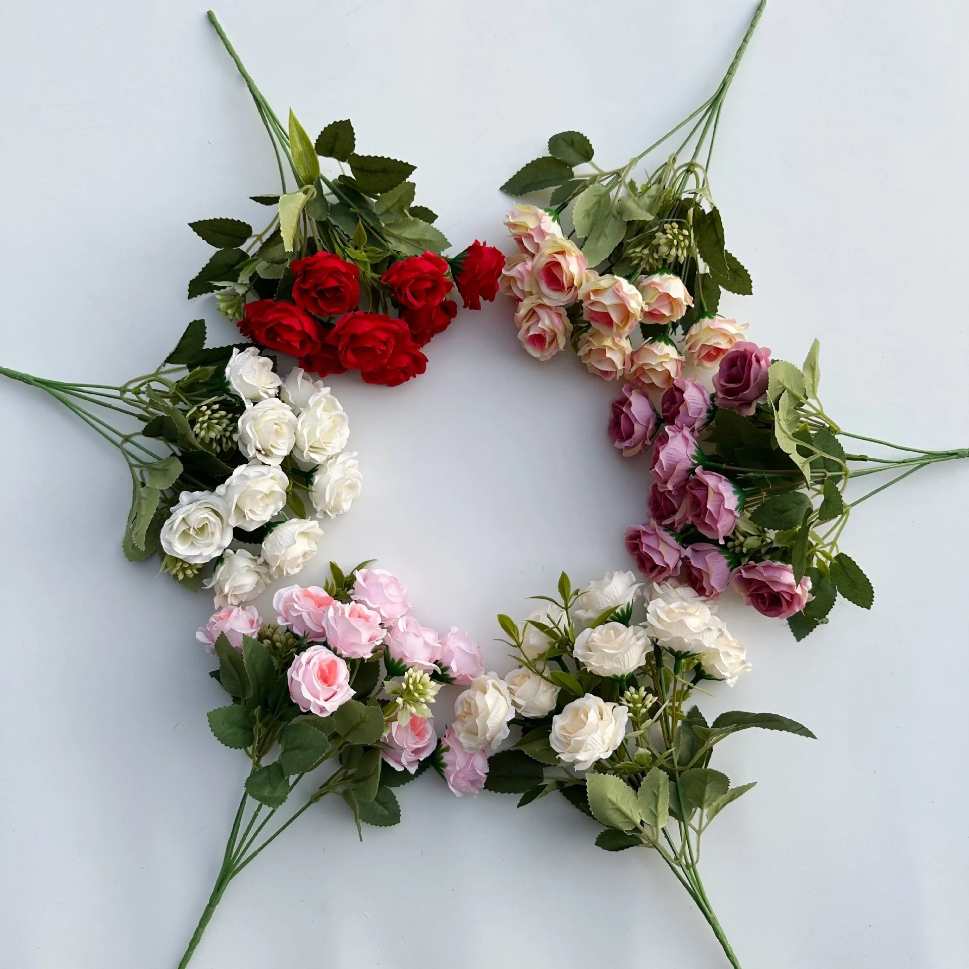 Real Touch Artificial Flowers small bouquet Austin Rose Latex Flower for Living Room Decoration Hot Sale