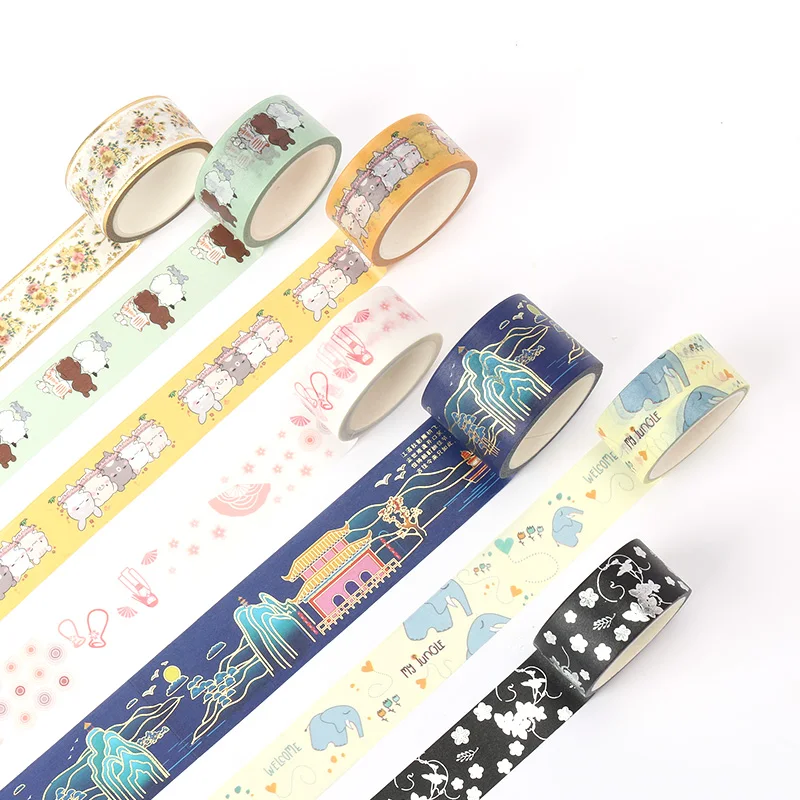 Vograce Customizable Print Colorful Washi Tape Anime Japanese Cute Self Adhesives Paper Washi Tape
