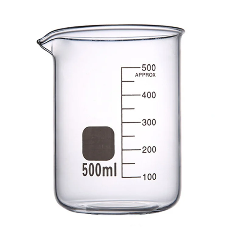 BAT LAB Wholesale 50ml 250ml 500ml 1000ml Borosilicate Glass Beaker Glass Measuring Low Form Beaker
