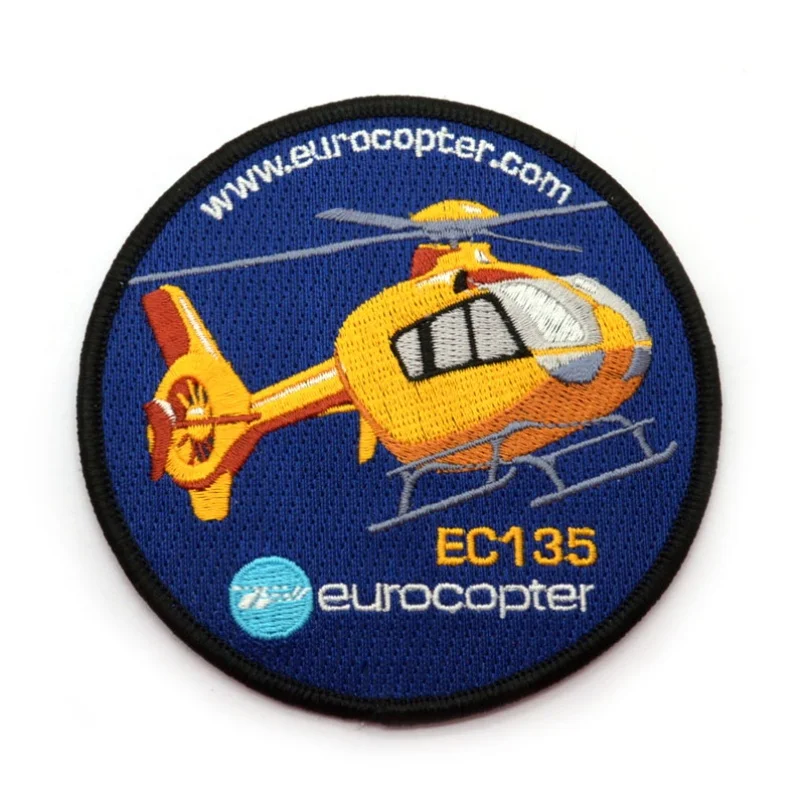 Heat Transfer Patch On Clothes Embroider Custom Personalized White And Black Color Pattern Border Embroidery Patch