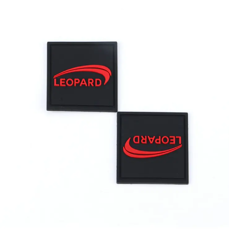 Factory pvc label custom embossed 3d logo rubber patch soft rubber label for clothing