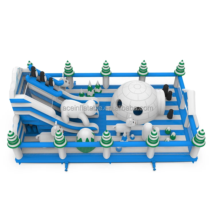 commercial Antarctic inflatable fun city playground inflatable castle and indoor amusement equipment inflatable theme park