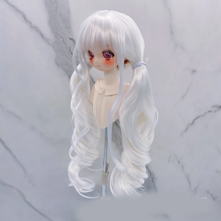 22-23cm Head Doll Wigs Fit for SD Smart Dolls accessories Pigtails Braid  Soft Fiber Tress BJD Doll Hair
