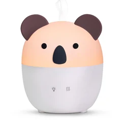 7 colors and dimmable mini cartoon bear shape baby warm light ultrasonic aromatherapy essential oil diffuser