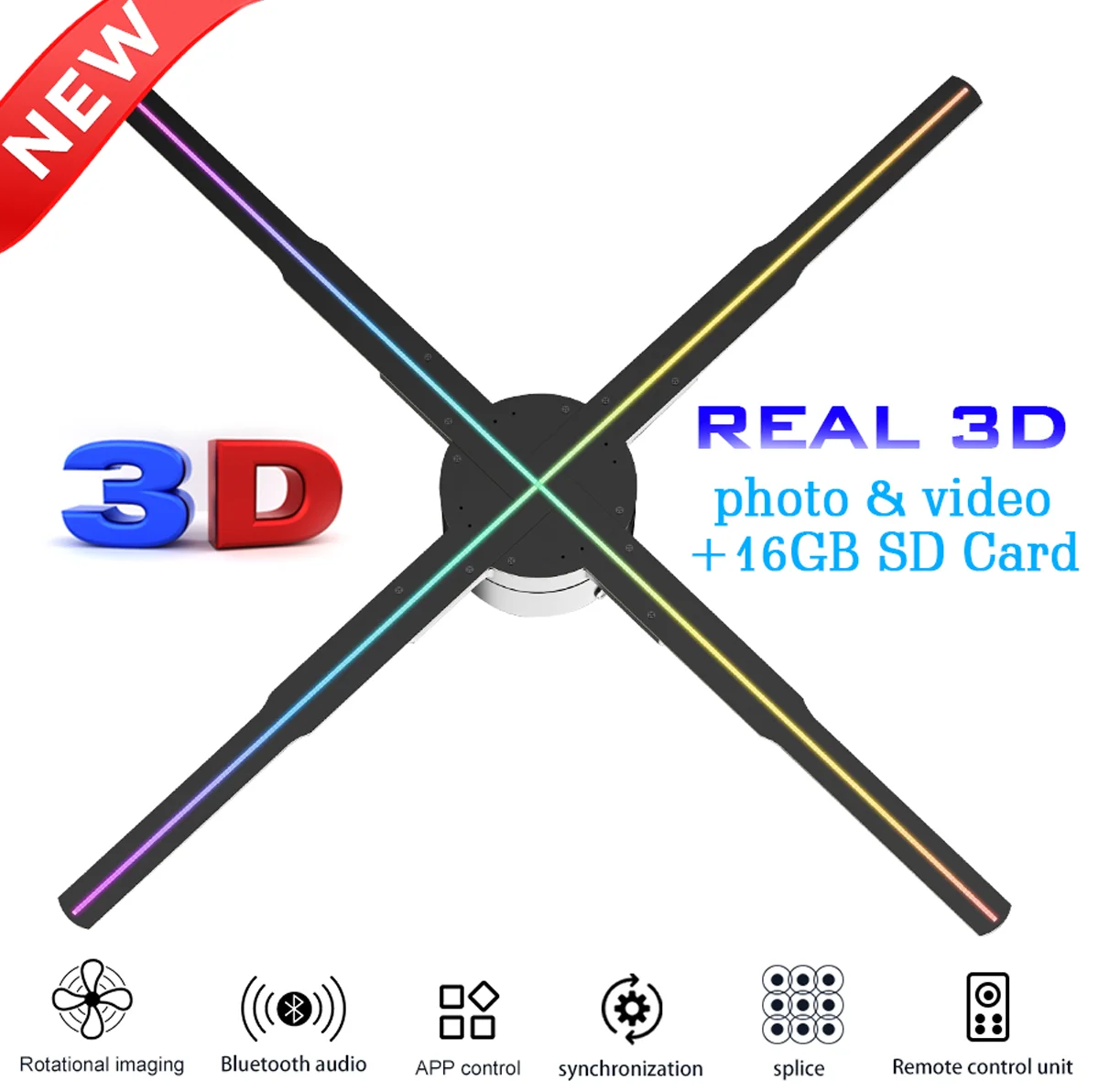 P65 65cm wifi led 3d holographic display hologram projector 3d hologram advertising fan