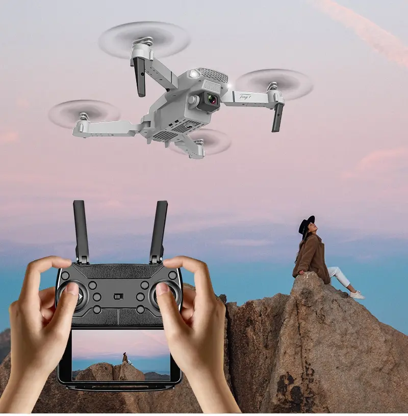 Folding RC 1080P HD Camera Fpv Drone Aircraft Toy Wireless WiFi Remote Control Quadcopter Helicopter Mini Drone With 4K Camera