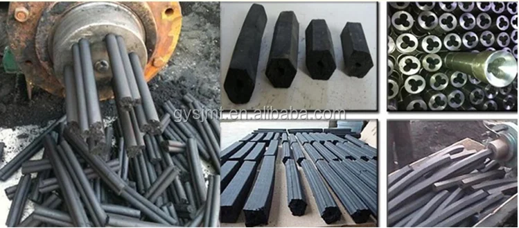 China automatic smokeless cube round square shape shisha coconut shell wood charcoal dust briquette making machine manufacture