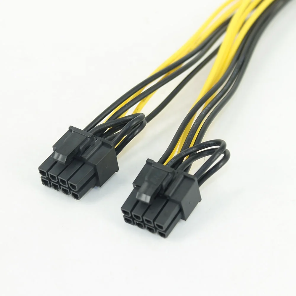 PCIe силовые кабели 6Pin женский двойной 8Pin 6 + 2 контактный разъем Pci-express адаптер питания