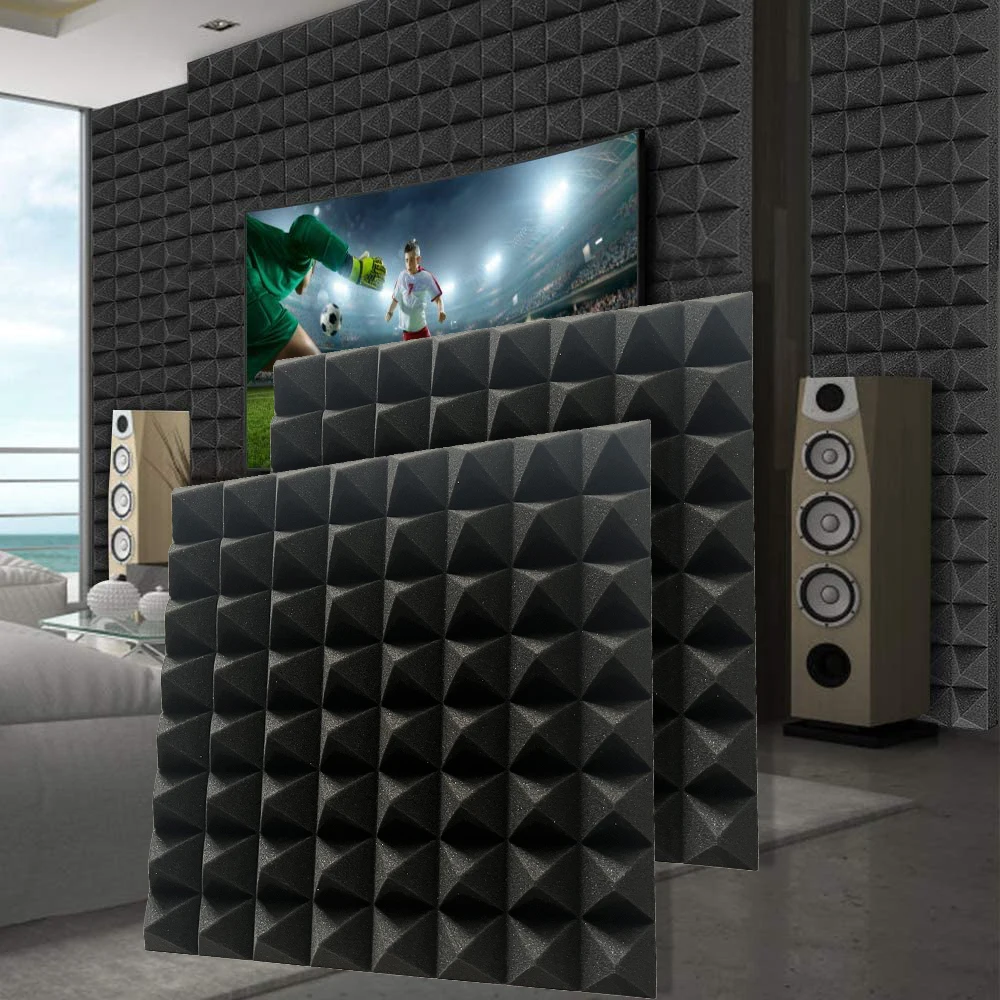 FBA Studio Soundproof Acoustic Foam Pyramid Recording Studio Sound Adhesive