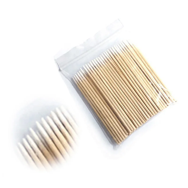 
Wooden Stick Fine Tip Cotton Buds Tattoo Applicator 