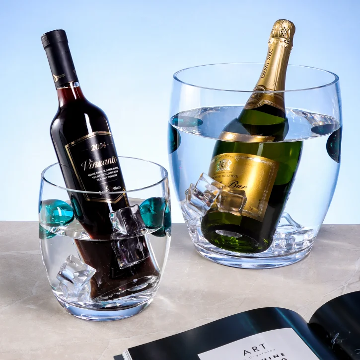 High Quality Crystal Ice Bucket  Bar Family Party Outdoor Dining Champagne Beer Wine Cooler