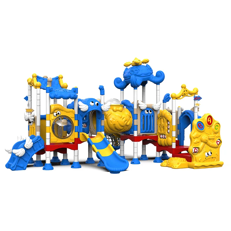 Изготовленные на заказ прекрасные пластиковые игровые площадки для детей Красочные наружные пластиковые игровые наборы для малышей Уличное оборудование игровые наборы