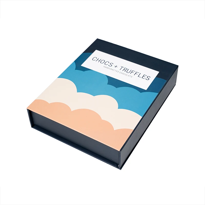 High-quality Custom Logo Printed Luxury Cardboard Paper Gift Wrapping Candy Dessert Sweet Truffle Chocolate Box Packaging