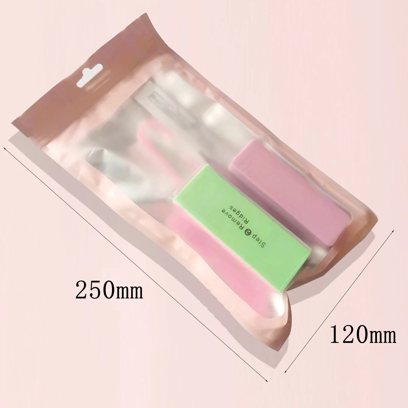 Nail file set 6 pc with buffer block nail clean brush nail buffer and file cuticle pusher custom manicure set professional