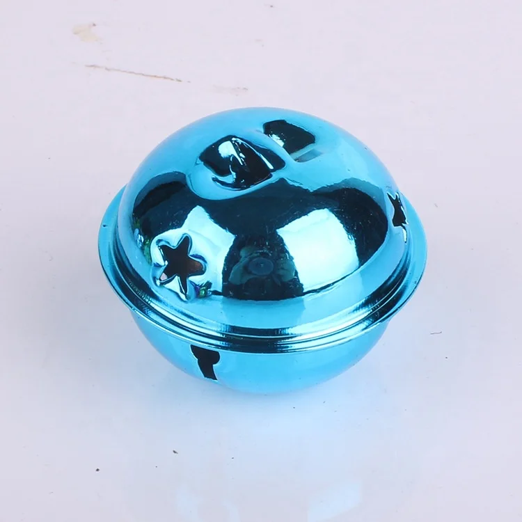 40mm Multi-Colored Christmas Shiny Bells DIY Metal Jingle Bells for Festival Party Decorations Jewelry Making Dog Doorbells