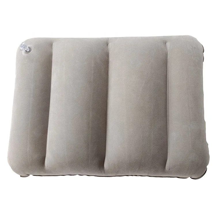 Custom portable Flocking PVC fashion travel air inflatable car seat cushion chair lumbar support back pillow