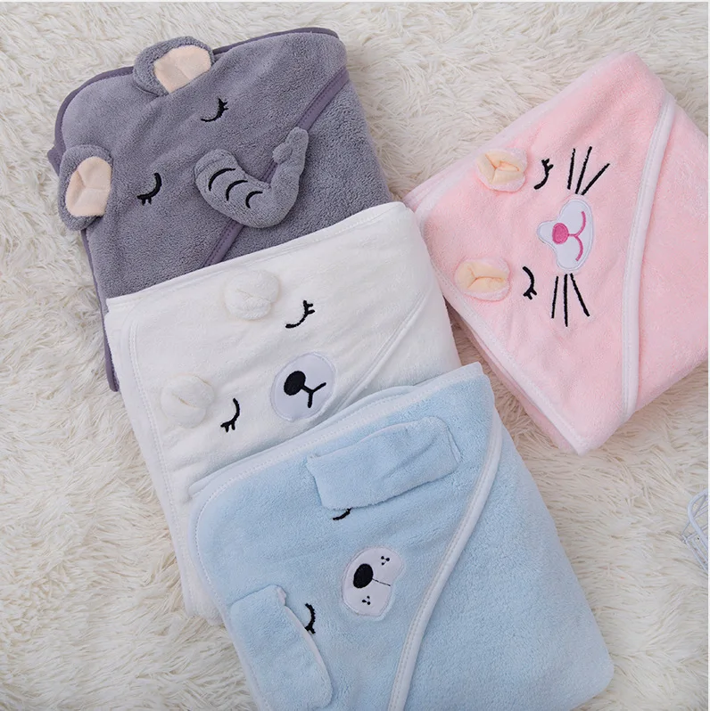 wholesale white hooded towel ears for babies hooded beach towel kids