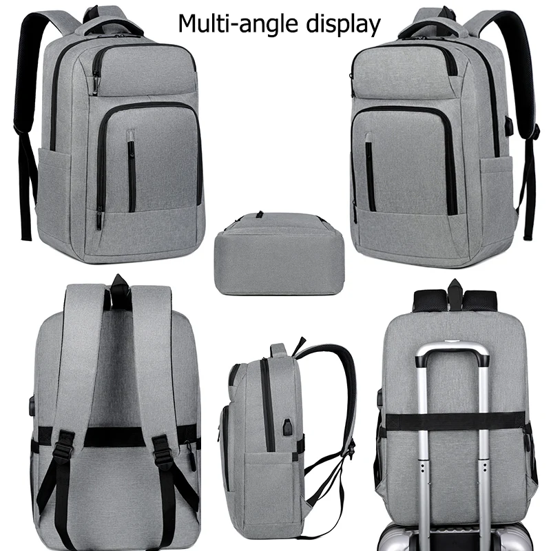 Computer work business men college waterproof laptop backpacks large capacity 15.6 inch travel laptop backpack with usb