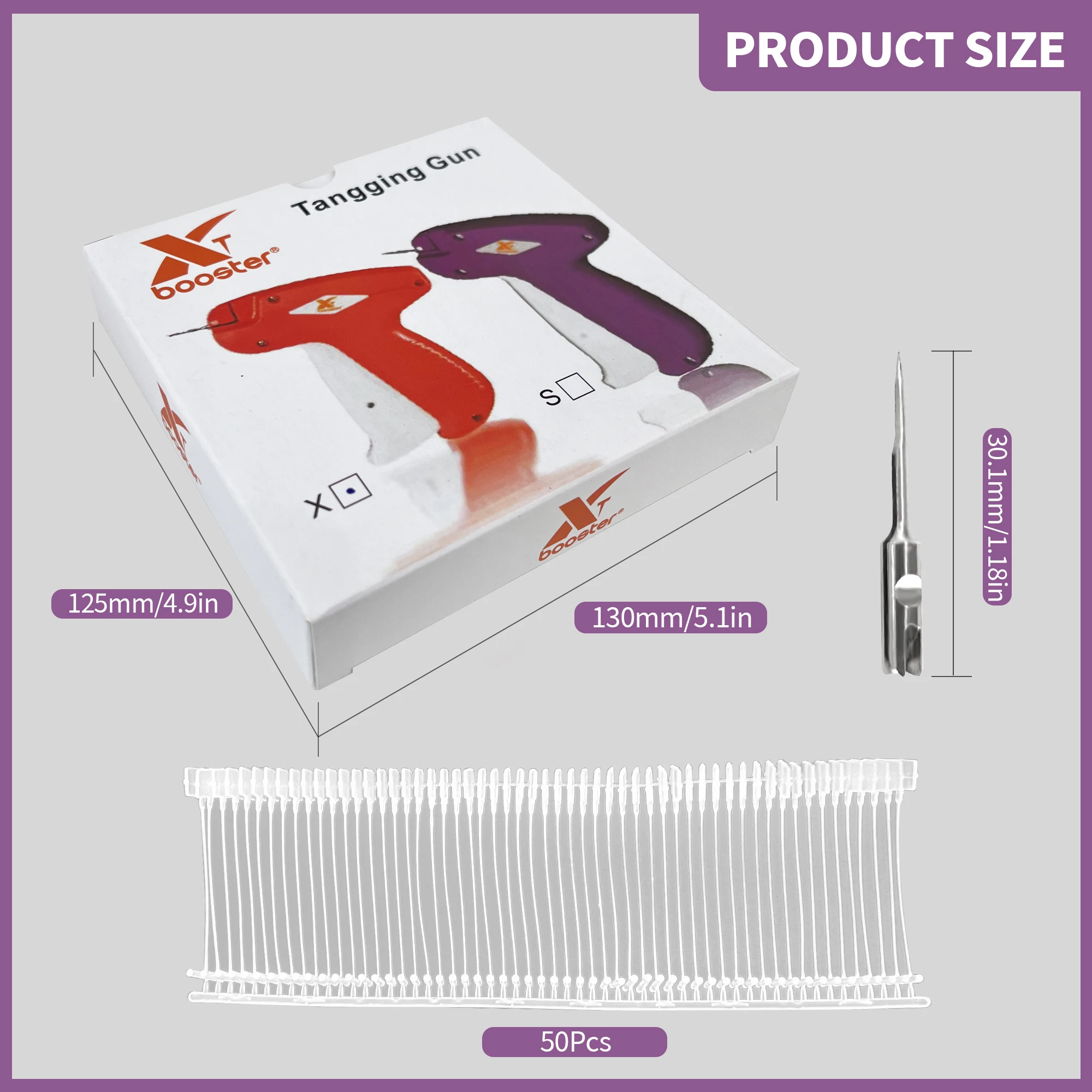 Booster OEM price tag gun labeler openx plastic arrow price micro tag gun machine with needle for clothes hair tie hang label