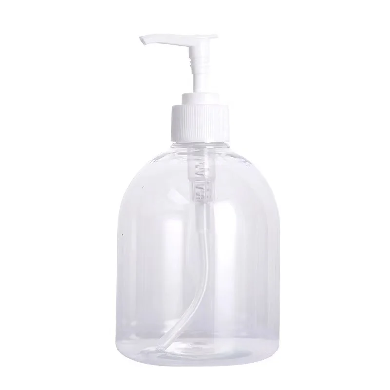 250 ML 500 ML Wholesale Round PET Plastic Bottle with Plastic White Pump for Hand Sanitizer