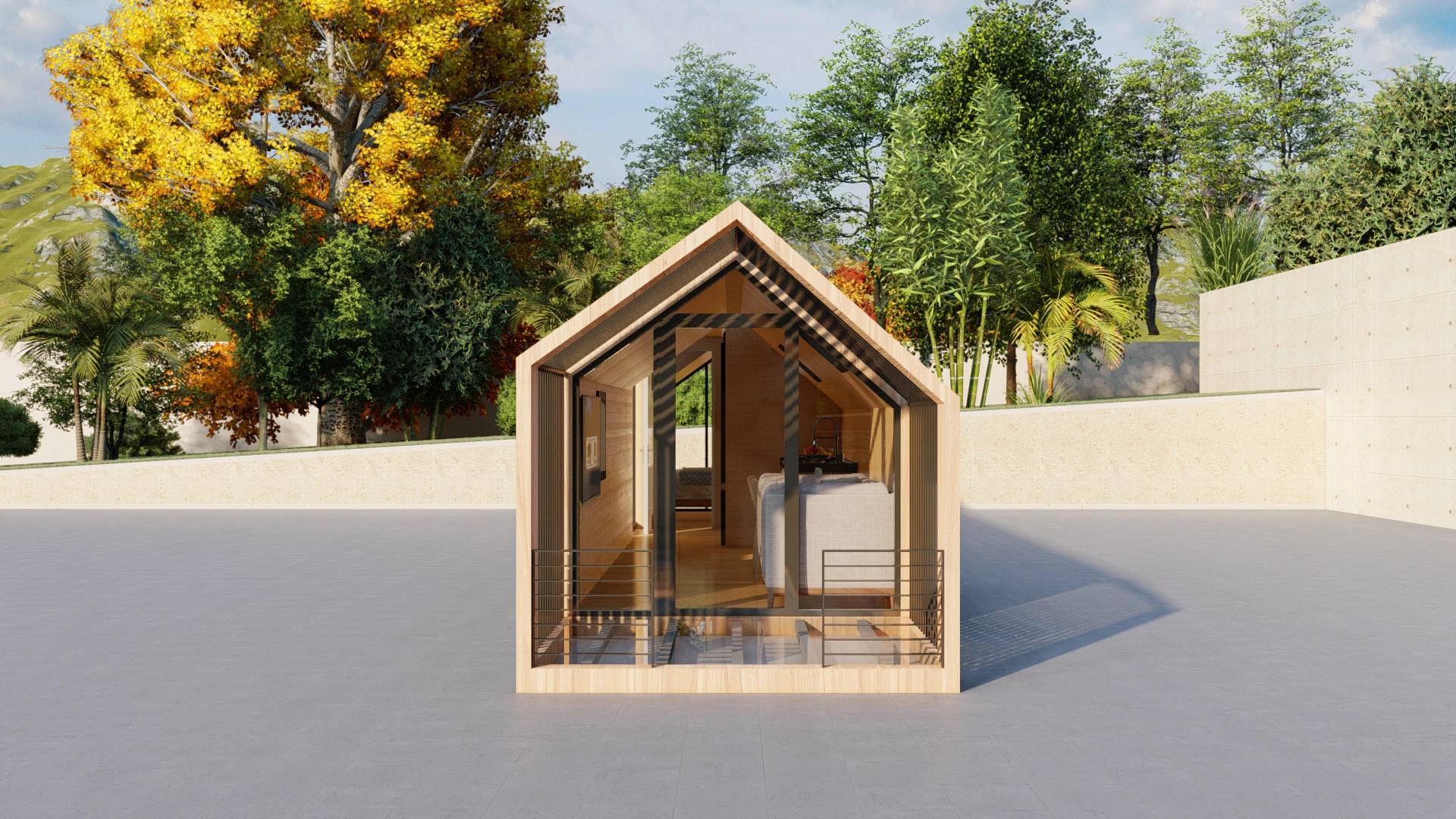 Low Cost Modern Modular flatpack Tiny Triangle Houses Kit A Frame Wooden Camper Hotel Home Resort container house